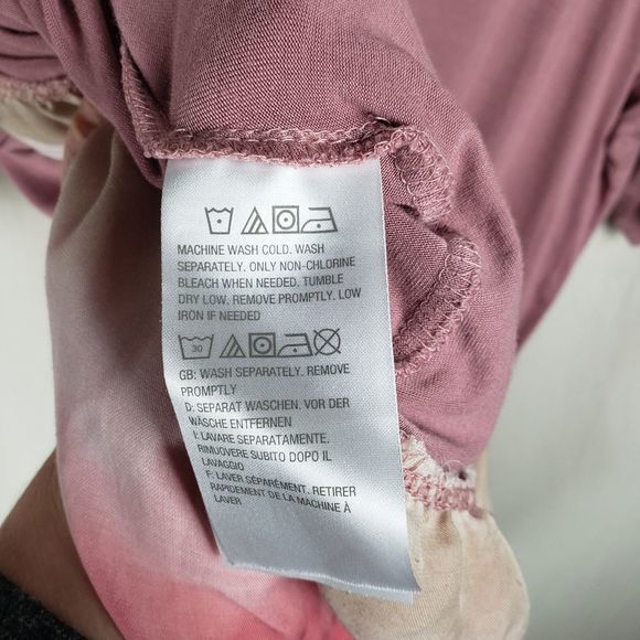 LOGO Lori Goldstein tie-dye peplum tunic top Large - Picture 4 of 6